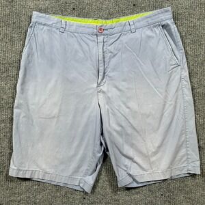 Arnold Zimberg Elements Mens‎ Chino Shorts Size 38 Light Blue Cotton Flat Front